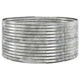 VIDAXL -Planungsbox 140x140x68 cm Pulver -bewegtes Stahl Silber gefärbt