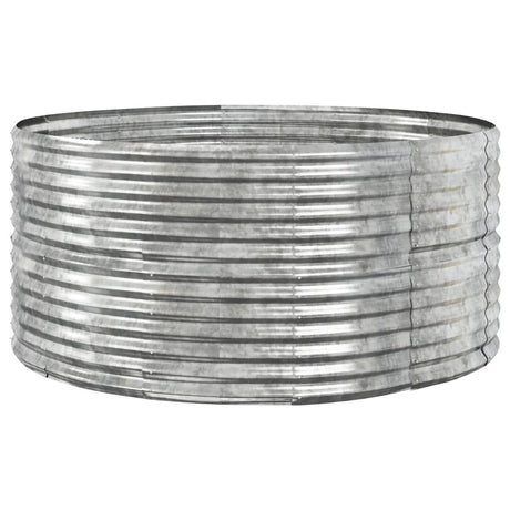 VIDAXL -Planungsbox 140x140x68 cm Pulver -bewegtes Stahl Silber gefärbt