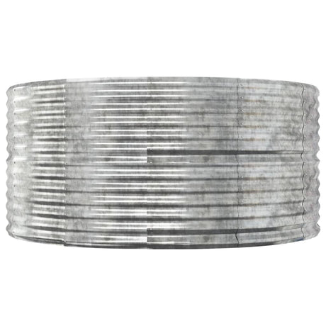 VIDAXL -Planungsbox 140x140x68 cm Pulver -bewegtes Stahl Silber gefärbt