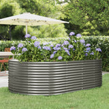 VIDAXL -Planungsbox 212x140x68 cm Pulver -Stahlgrau grau