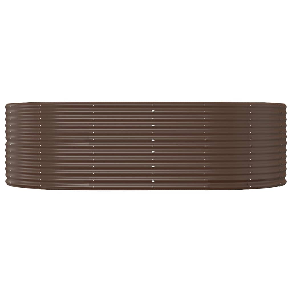 Vidaxl plantenbak 212x140x68 cm gegalvaniseerd staal bruin