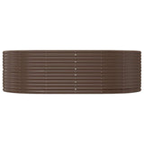 Vidaxl plantenbak 212x140x68 cm gegalvaniseerd staal bruin
