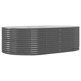 Vidaxl verhoogde tuinbak antraciet 212x140x68 cm gegalvaniseerd staal