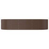 Vidaxl plantenbak 291x140x68 cm gegalvaniseerd staal bruin