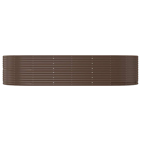 Vidaxl plantenbak 291x140x68 cm gegalvaniseerd staal bruin