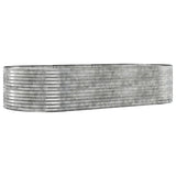 VIDAXL -Planungsbox 291x140x68 cm Pulver -beschichteter Stahl Silber gefärbt