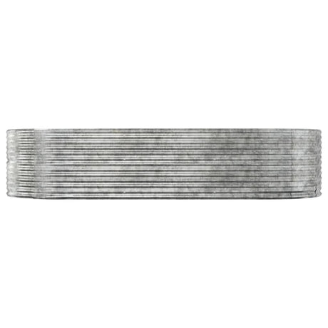 VIDAXL -Planungsbox 291x140x68 cm Pulver -beschichteter Stahl Silber gefärbt
