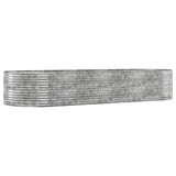VIDAXL -Planungsbox 367x140x68 cm Pulver -Stahl Silber gefärbt