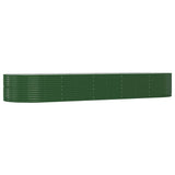 VIDAXL -Planungsbox 447x140x68 cm Pulver -beschichtetes Stahlgrün