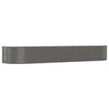VIDAXL -Planungsbox 447x140x68 cm Pulver -beschichtetes Stahl grau