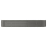 VIDAXL -Planungsbox 447x140x68 cm Pulver -beschichtetes Stahl grau