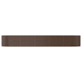 VIDAXL -Planungsbox 447x140x68 cm Pulver -bezogener Stahlbraun