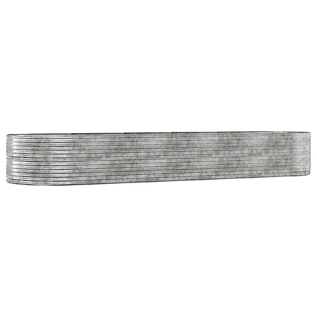 VIDAXL -Planungsbox 447x140x68 cm Pulver -beschichtetes Stahl Silber gefärbt