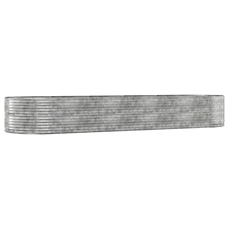 Vidaxx Pflanzgefäß 447x140x68 cm verzinkter Stahl silberfarben