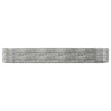 VIDAXL -Planungsbox 447x140x68 cm Pulver -beschichtetes Stahl Silber gefärbt