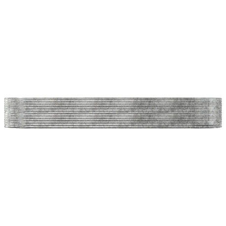 VIDAXL -Planungsbox 447x140x68 cm Pulver -beschichtetes Stahl Silber gefärbt