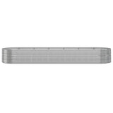 VIDAXL -Planungsbox 510x140x68 cm Pulver -Stahl Silber gefärbt