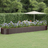 VIDAXL -Planungsbox 584x140x68 cm Pulver -beschichteter Stahlbraun