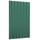 Vidaxl dakpanelen 12 st 60x36 cm gegalvaniseerd staal groen