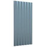 VIDAXL -Dachpaneele 12 ST 80x36 cm Pulver -Stahl grau