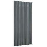 Vidaxl dakpanelen 12 st 80x36 cm gegalvaniseerd staal antracietkleurig