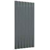Vidaxl dakpanelen 12 st 80x36 cm gegalvaniseerd staal antracietkleurig