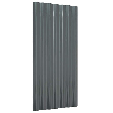 Vidaxl dakpanelen 12 st 80x36 cm gegalvaniseerd staal antracietkleurig