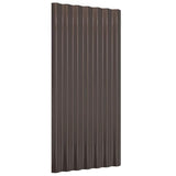 Vidaxl dakpanelen 36 st 80x36 cm gegalvaniseerd staal bruin