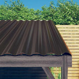 Vidaxl dakpanelen 36 st 80x36 cm gegalvaniseerd staal bruin
