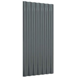 VIDAXL -Dachpaneele 36 ST 80x36 cm Pulver -bewegtes Stahl Anthrazit -Verschärft