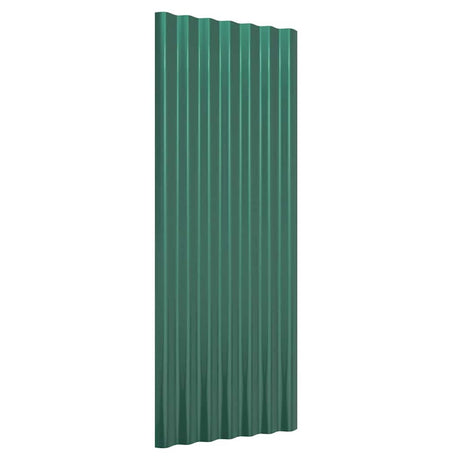 Vidaxx Dachpaneele 12 Stück 100x36 cm verzinkter Stahl grün