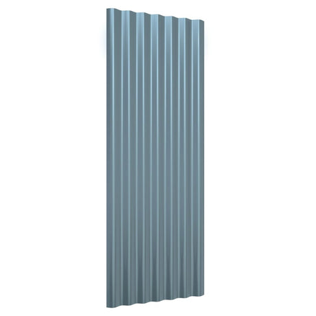 VIDAXL -Dachpaneele 12 ST 100x36 cm Pulver -Stahl grau