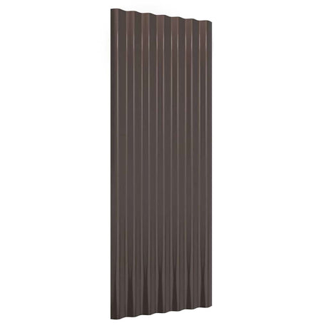 Vidaxx Dachpaneele 12 Stück 100x36 cm verzinkter Stahl braun