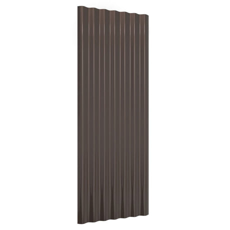 VIDAXL -Dachplatten 12 ST 100x36 cm Pulver -Stahlbraun