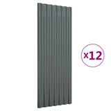 Vidaxx Dachpaneele 12 Stück 100x36 cm verzinkter Stahl Anthrazit