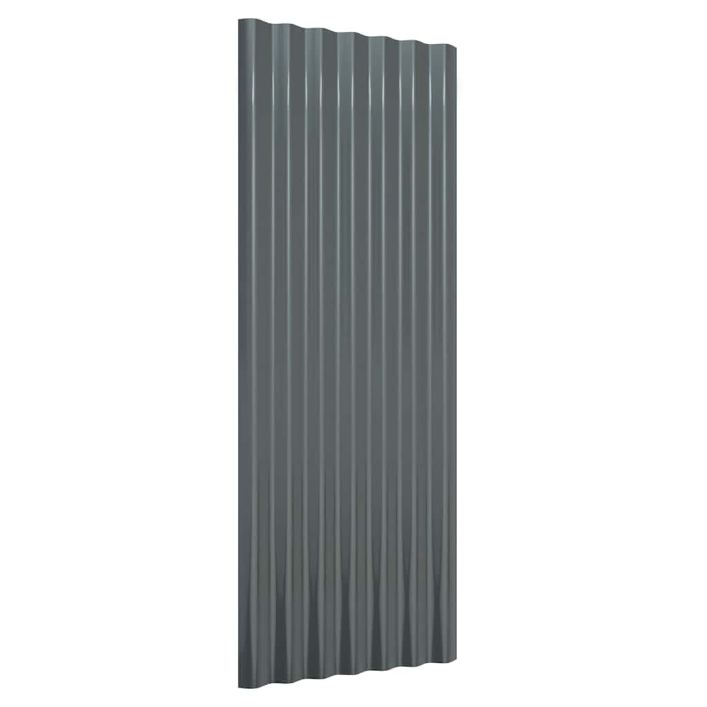 Vidaxx Dachpaneele 12 Stück 100x36 cm verzinkter Stahl Anthrazit