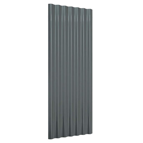 VIDAXL -Dachplatten 12 Stcs 100x36 cm Pulver -beschichtete Stahl -Anthrazit -Verschärfe