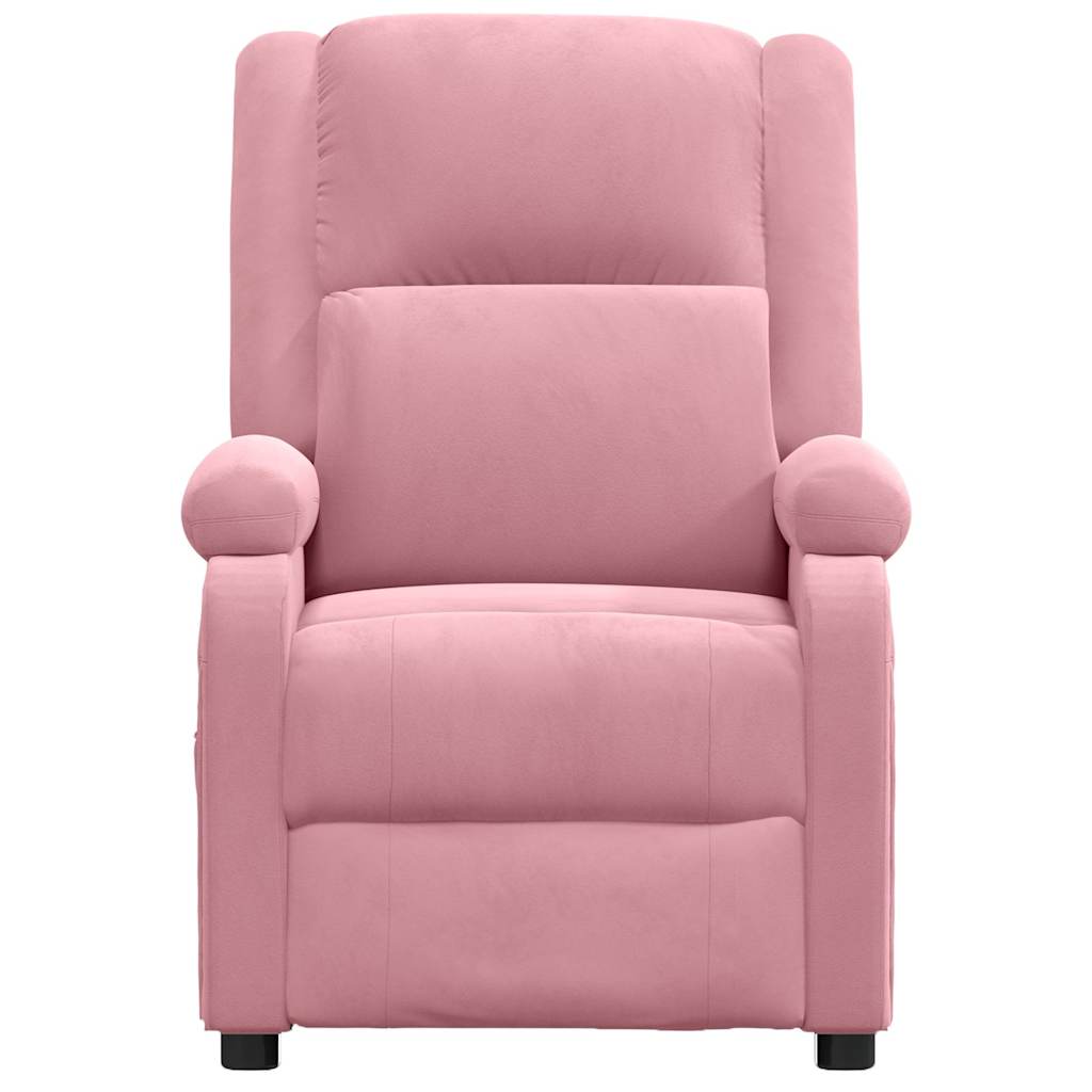 Vidaxl fauteuil verstelbaar fluweel roze