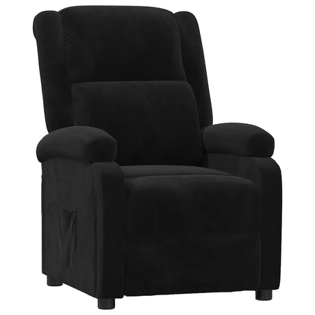 Vidaxl fauteuil verstelbaar fluweel zwart