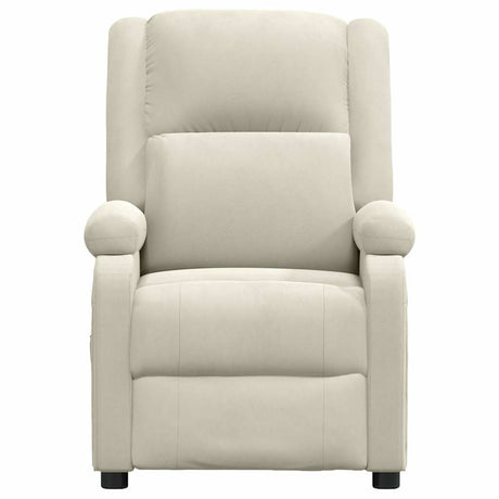 Vidaxl fauteuil verstelbaar fluweel crèmekleurig