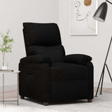 Vidaxl fauteuil verstelbaar stof zwart