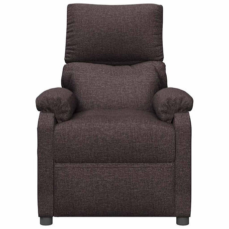 Vidaxl fauteuil verstelbaar stof donkerbruin