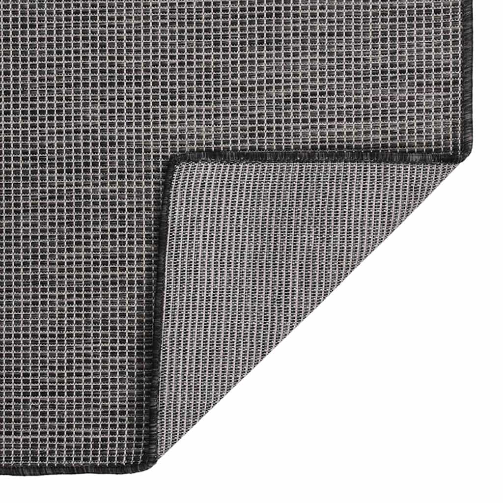 Vidaxl Außen Teppich flach gewebt 80x150 cm Grau