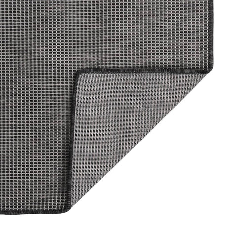 Vidaxl außerhalb des Teppichs flach gewebt 80x250 cm Grau
