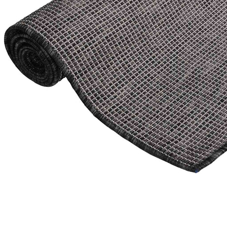 Vidaxl außerhalb des Teppichs flach gewebt 100x200 cm Grau