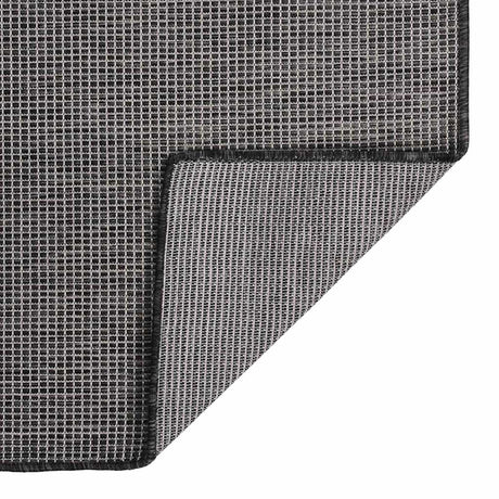 Vidaxl außerhalb des Teppichs flach gewebt 140x200 cm Grau
