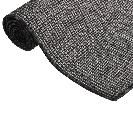 Vidaxl Außen Teppich flach -200x280 cm Grau