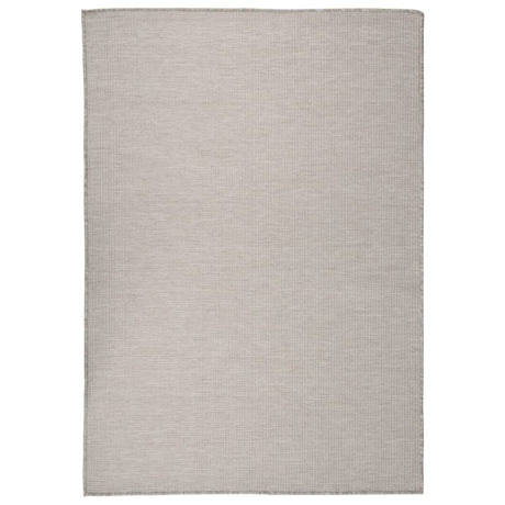 Vidaxl außerhalb des Teppichs flach gewebt 140x200 cm Taupe