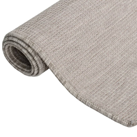 Vidaxl außerhalb des Teppichs flach gewebt 140x200 cm Taupe