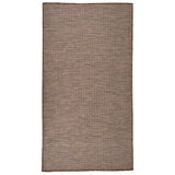 Vidaxl außerhalb des Teppichs flach gewebt 80x150 cm Braun